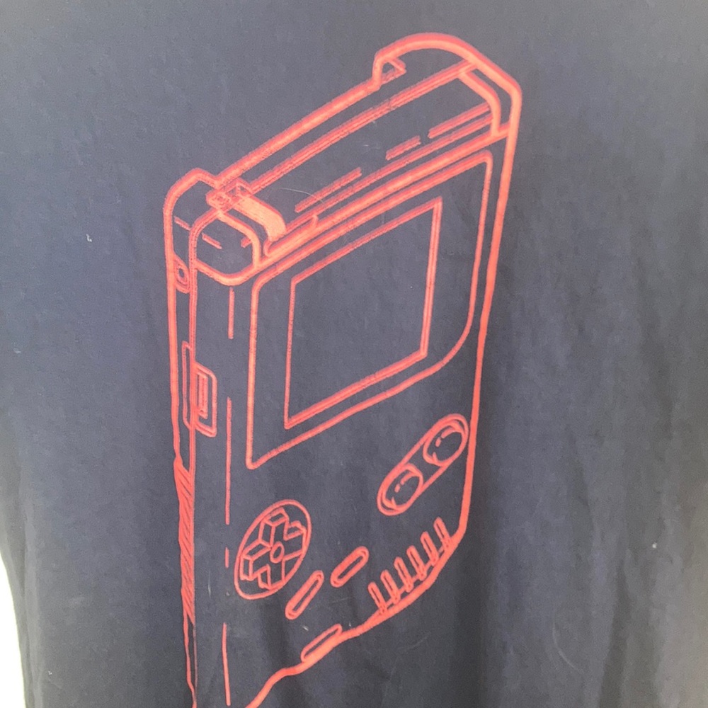 GAMEBOY GAME BOY Graphic Tee Shirt | Size Medium Navy Blue 100% Cotton